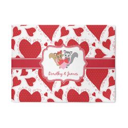 Cute Raccoon Couple Area Rug (Personalized)