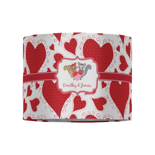 Cute Squirrel Couple 8" Drum Lampshade - FRONT (Fabric)