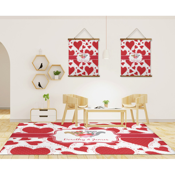 Cute Squirrel Couple 8'x10' Indoor Area Rugs - IN CONTEXT