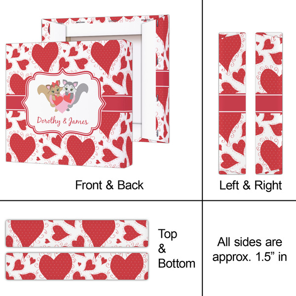 Cute Squirrel Couple 8x8 - Canvas Print - Approval