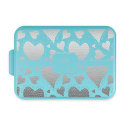 Cute Squirrel Couple Aluminum Baking Pan with Teal Lid (Personalized)