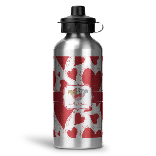 Custom Cute Squirrel Couple Water Bottle - Aluminum - 20 oz (Personalized)