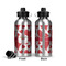 Cute Squirrel Couple Aluminum Water Bottle - Front and Back