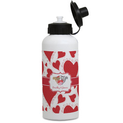 Cute Squirrel Couple Water Bottles - Aluminum - 20 oz - White (Personalized)