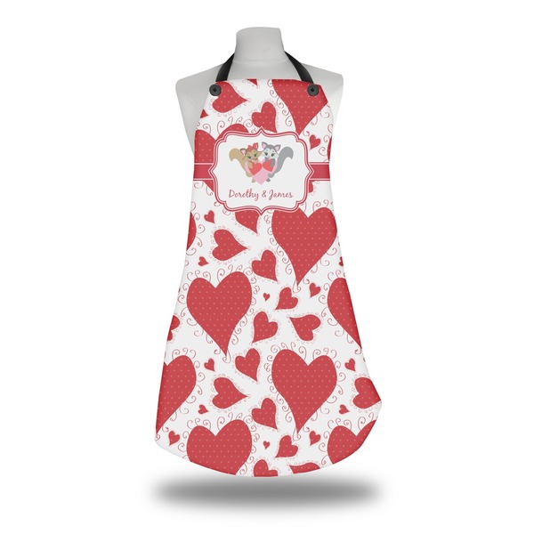 Custom Cute Squirrel Couple Apron w/ Couple's Names