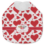 Cute Squirrel Couple Jersey Knit Baby Bib w/ Couple's Names