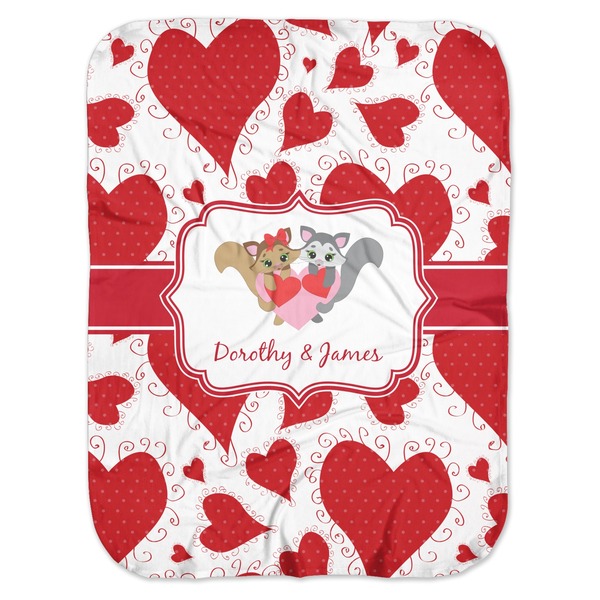 Custom Cute Squirrel Couple Baby Swaddling Blanket (Personalized)