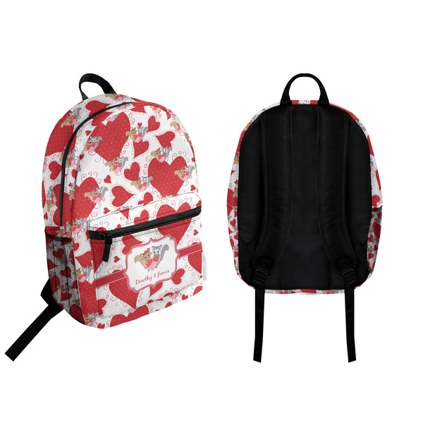 Cute Squirrel Couple Backpack front and back - Apvl