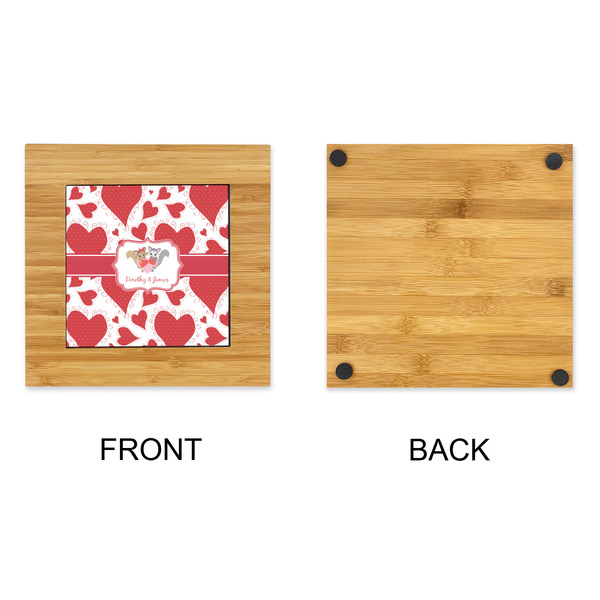 Cute Squirrel Couple Bamboo Trivet with 6" Tile - APPROVAL