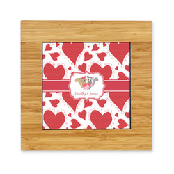 Cute Squirrel Couple Bamboo Trivet with Ceramic Tile Insert (Personalized)