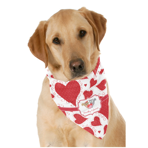 Custom Cute Squirrel Couple Dog Bandana Scarf w/ Couple's Names