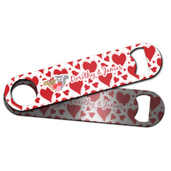 Cute Squirrel Couple Bar Bottle Opener w/ Couple's Names