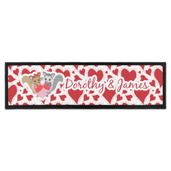 Cute Squirrel Couple Bar Mat - Large (Personalized)