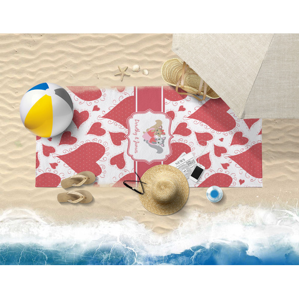 Cute Squirrel Couple Beach Towel Lifestyle
