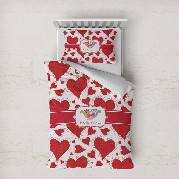 Custom Cute Squirrel Couple Duvet Cover Set - Twin XL (Personalized)
