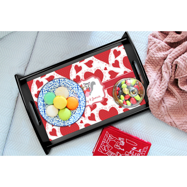 Cute Squirrel Couple Black Tray - Lifestyle (UPDATED)