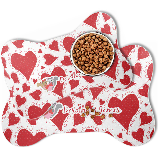 Cute Squirrel Couple Bone Shaped Dog Mats - MAIN