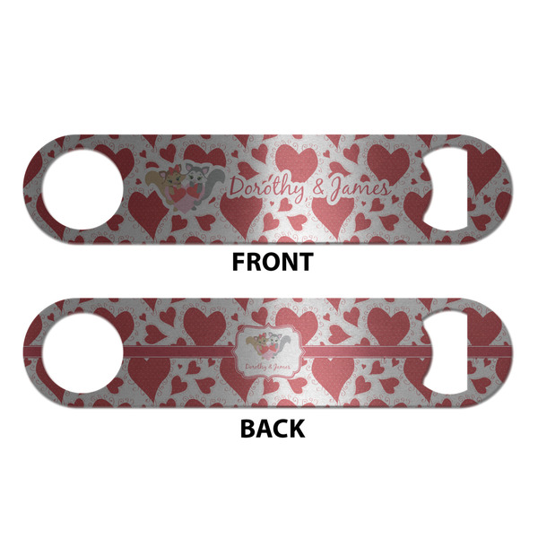 Cute Squirrel Couple Bottle Opener - Front & Back