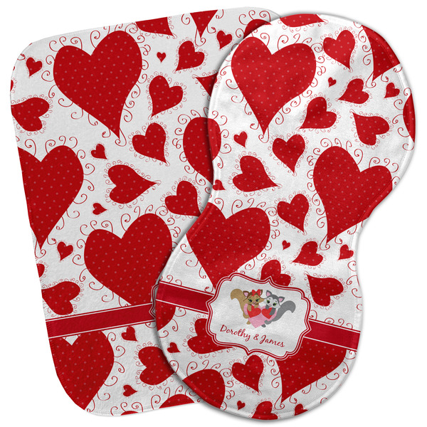 Custom Cute Squirrel Couple Burp Cloth (Personalized)