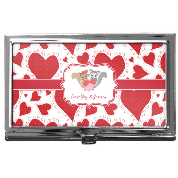 Custom Cute Squirrel Couple Business Card Case