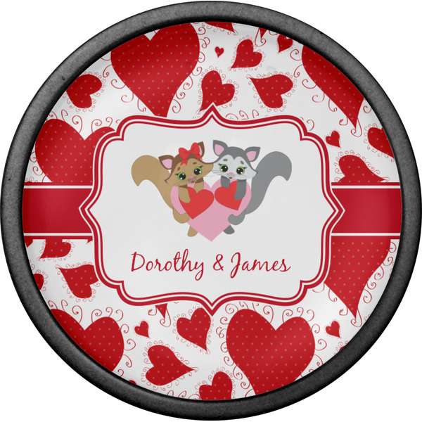 Cute Squirrel Couple Cabinet Knob - Black - Front