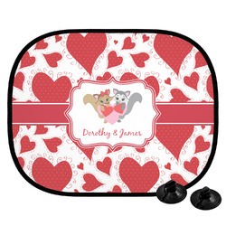 Cute Squirrel Couple Car Side Window Sun Shade (Personalized)