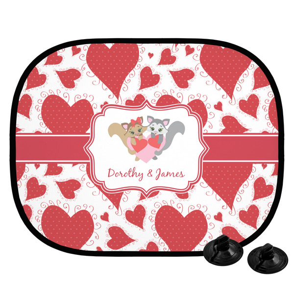 Custom Cute Squirrel Couple Car Side Window Sun Shade (Personalized)