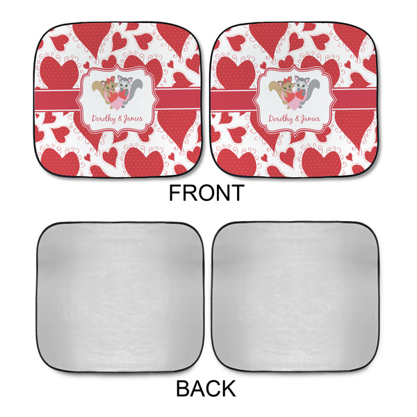 Cute Squirrel Couple Car Sun Shades - APPROVAL