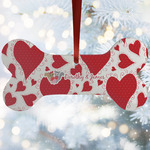 Cute Squirrel Couple Ceramic Dog Ornament w/ Couple's Names