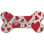 Cute Squirrel Couple Ceramic Dog Ornament - Front w/ Couple's Names