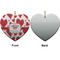 Cute Squirrel Couple Ceramic Flat Ornament - Heart Front & Back (APPROVAL)