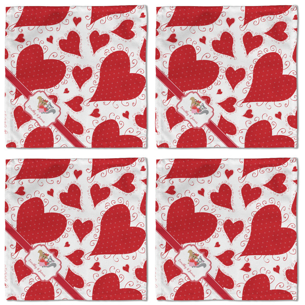 Cute Squirrel Couple Cloth Napkins - Personalized Lunch (APPROVAL) Set of 4