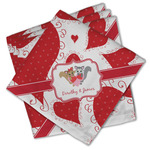 Cute Squirrel Couple Cloth Cocktail Napkins - Set of 4 w/ Couple's Names