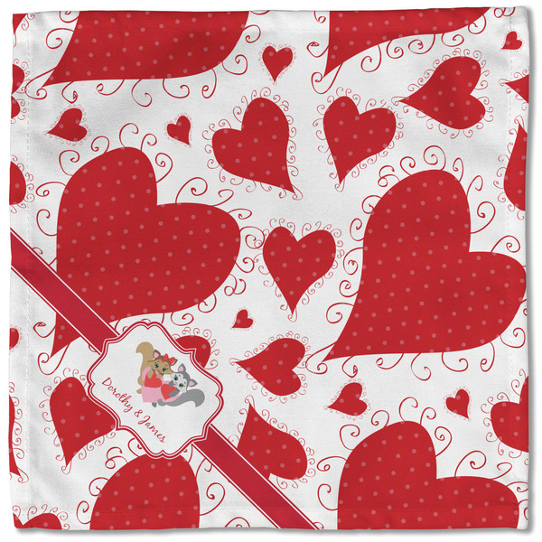 Cute Squirrel Couple Cloth Napkins - Personalized Lunch (Single Full Open)