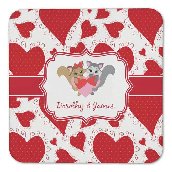 Cute Squirrel Couple Coaster Set - FRONT (one)