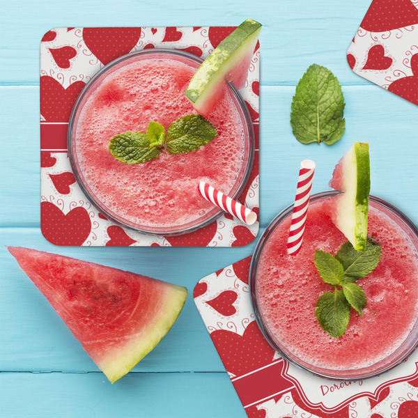 Cute Squirrel Couple Coaster Set - LIFESTYLE