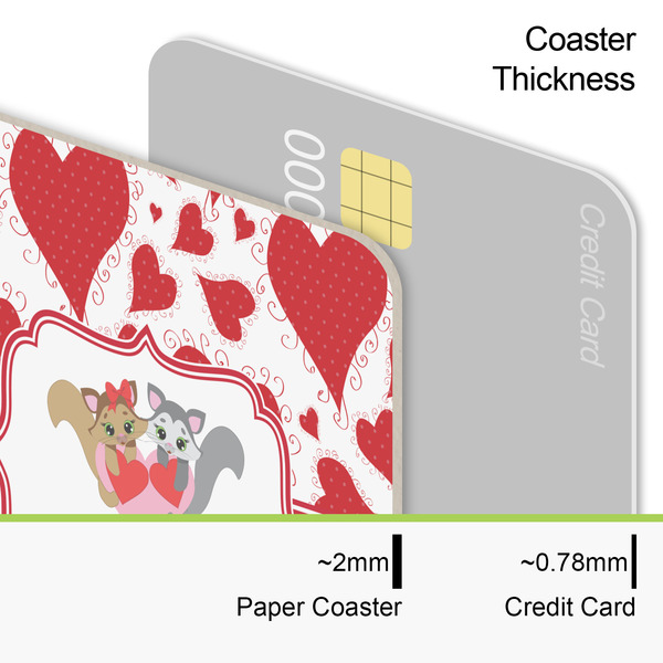Cute Squirrel Couple Coaster Thickness