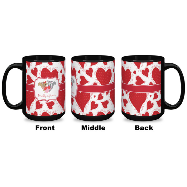 Cute Squirrel Couple Coffee Mug - 15 oz - Black APPROVAL