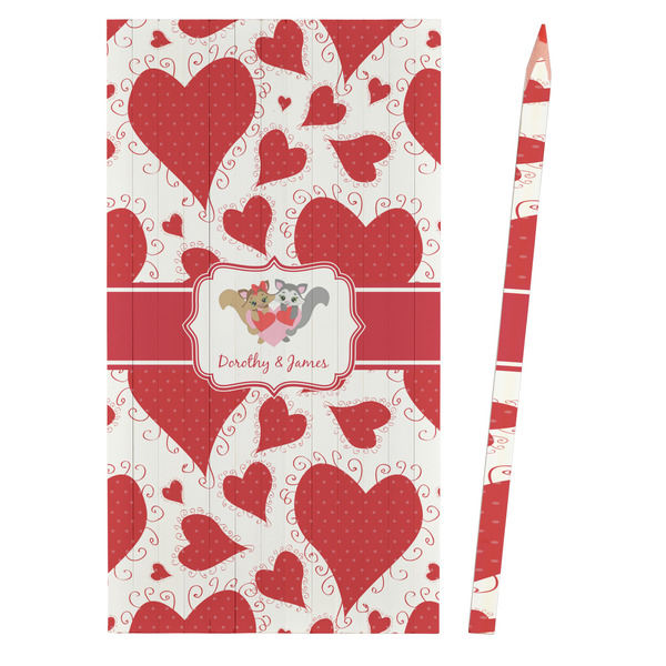 Cute Squirrel Couple Colored Pencils - Front View