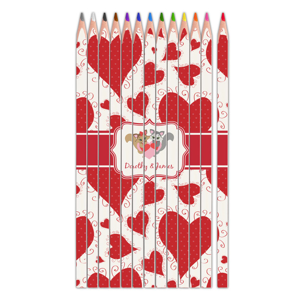 Custom Cute Squirrel Couple Colored Pencils (Personalized)