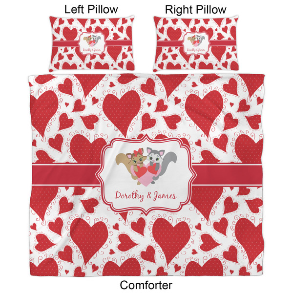 Cute Squirrel Couple Comforter Set - King - Approval
