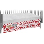 Cute Raccoon Couple Crib Skirt (Personalized)