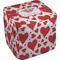 Cute Racoon Couple Cube Poof Ottoman (Top)
