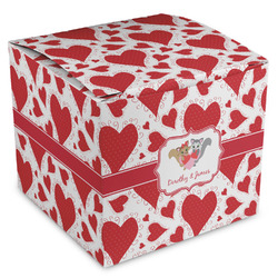 Cute Squirrel Couple Cube Favor Gift Boxes (Personalized)