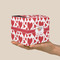 Cute Squirrel Couple Cube Favor Gift Box - On Hand - Scale View
