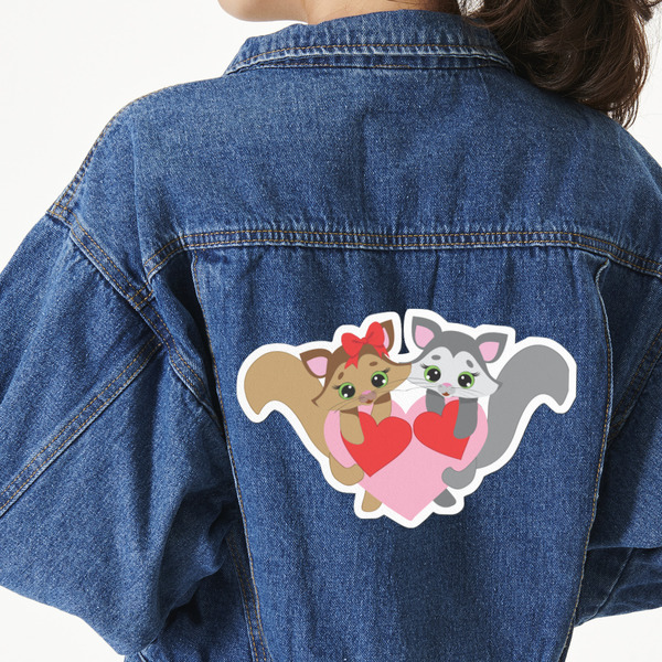 Custom Cute Squirrel Couple Twill Iron On Patch - Custom Shape - 3XL