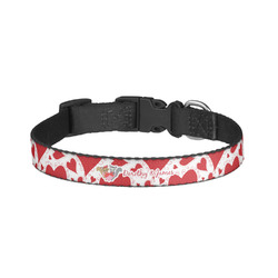 Cute Squirrel Couple Dog Collar - Large (Personalized)