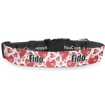 Cute Squirrel Couple Deluxe Dog Collar - Small (8.5" to 12.5") (Personalized)