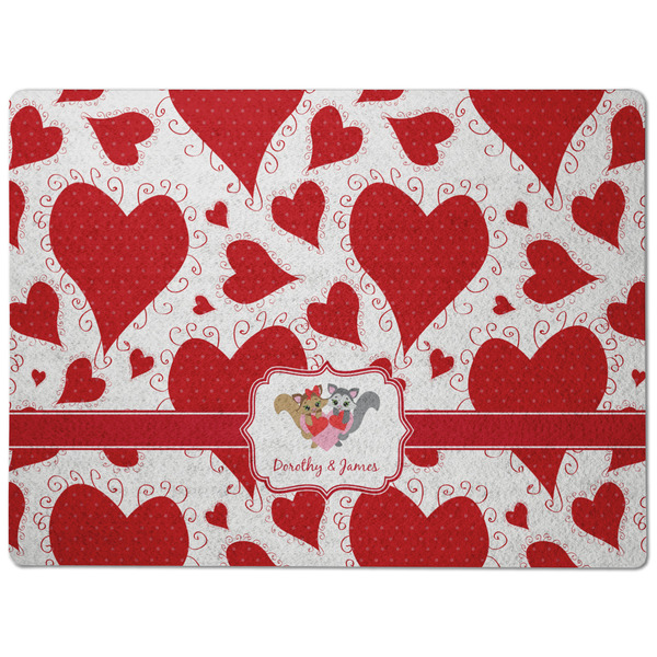 Cute Squirrel Couple Dog Food Mat - Medium without bowls