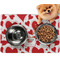 Cute Squirrel Couple Dog Food Mat - Small w/ Couple's Names
